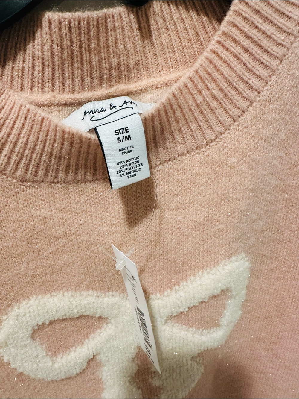 NWT Pink Knit Bow Poncho Sleeveless Sweater Top Feminine Coquette Size S/M - Picture 5 of 7